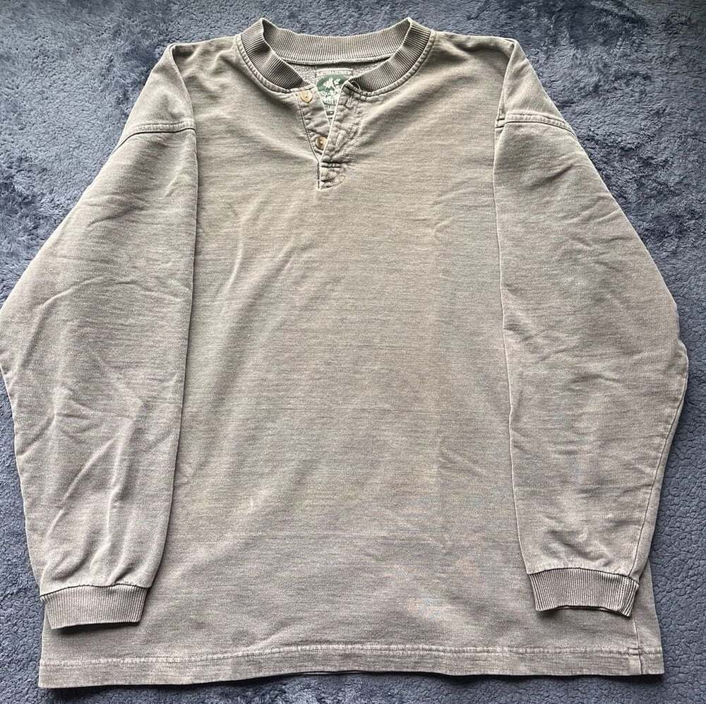 Vintage 90’s McIntosh & Seymour Made in USA Rugby Henley oversized shirt XL